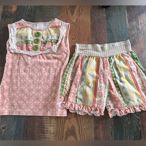 Girls Size 7 Short Set